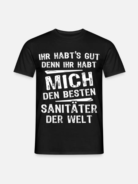 Sanitäter - Männer T-Shirt - Schwarz