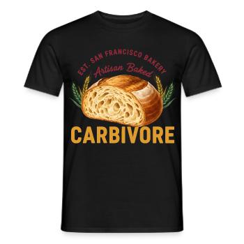 sourdough Bread Baking Carbivore San Francisco - Men's T-Shirt - black - Front - AI Model Male 178 light (178cm)