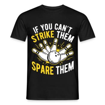 Citation de bowling : si vous ne pouvez pas les frapper, épargnez-les - T-shirt homme - noir - Devant - AI Model Male 178 light (178cm)