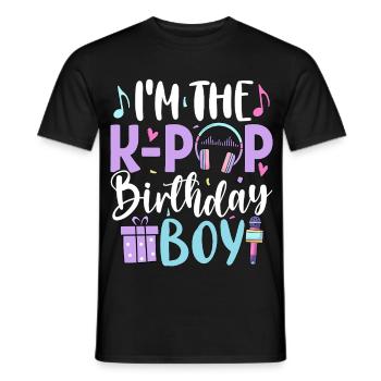 I'm The K Pop Birthday Boy - Men's T-Shirt - black - Front - AI Model Male 178 light (178cm)