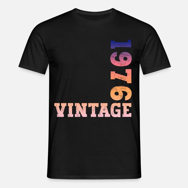 Årgang 1976 - T-shirt til herrer - sort
