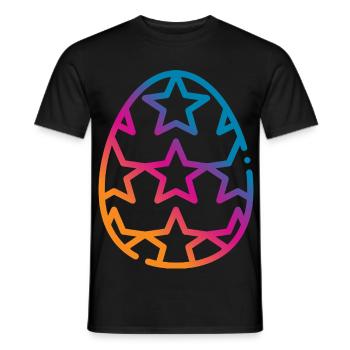 Buntes Osterei Ostern - Männer T-Shirt - Schwarz - Vorne - AI Model Male 178 light (178cm)