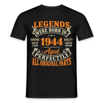 Legends 1944: Perfekt gealtert - Männer T-Shirt - Schwarz - Vorne - AI Model Male 178 light (178cm)