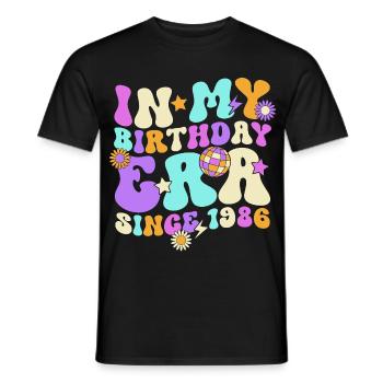 Cadeau rétro vintage pour 40 ans - T-shirt homme - noir - Devant - AI Model Male 178 light (178cm)