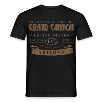 Nationalpark Grand Canyon, USA, Arizona - Männer T-Shirt - Schwarz - Vorne - AI Model Male 178 light (178cm)