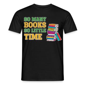 Bücherwurm Lesen Buch - Männer T-Shirt - Schwarz - Vorne - AI Model Male 178 light (178cm)