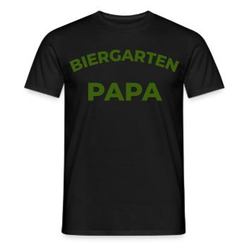 Biergarten Papa–Lustiges Vater Bier Frühlingfest - Männer T-Shirt - Schwarz - Vorne - AI Model Male 178 light (178cm)