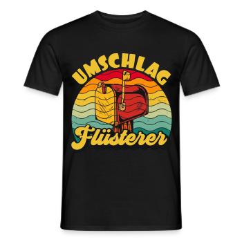 Briefträger UMSCHLAG FLÜTERER LUSTIG - Männer T-Shirt - Schwarz - Vorne - AI Model Male 178 light (178cm)