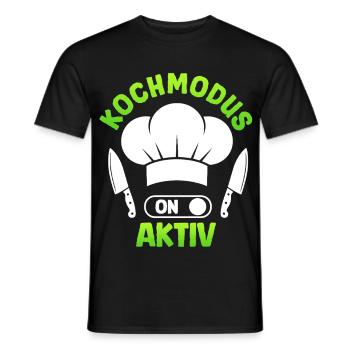 Küchenchef KOCHMODUS AKTIVIERT Lustiges - Männer T-Shirt - Schwarz - Vorne - AI Model Male 178 light (178cm)