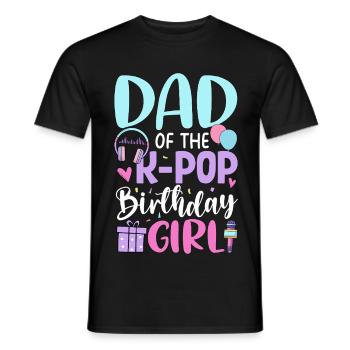Papa de la fille d’anniversaire de K Pop - T-shirt homme - noir - Devant - AI Model Male 178 light (178cm)
