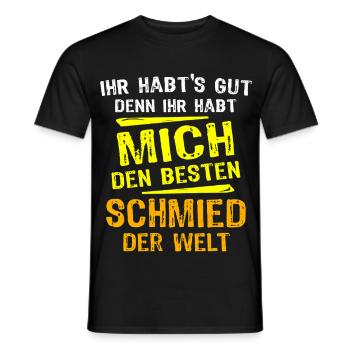 Schmied Geschenk - Männer T-Shirt - Schwarz - Vorne - AI Model Male 178 light (178cm)
