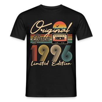 30. Geburtstag, 30 Jahre, Original 1996 - Männer T-Shirt - Schwarz - Vorne - AI Model Male 178 light (178cm)