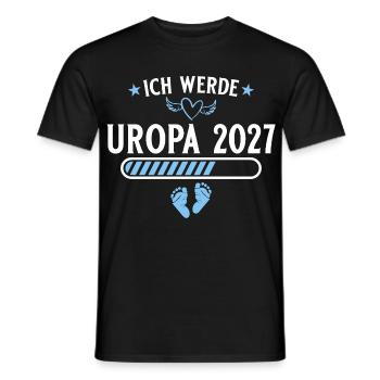 Ich werde Uropa 2027 – Baby Ankündigung Geschenk - Männer T-Shirt - Schwarz - Vorne - AI Model Male 178 light (178cm)