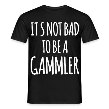 Gammler Chiller : Drôle de proverbe - T-shirt homme - noir - Devant - AI Model Male 178 light (178cm)
