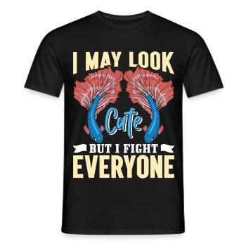 Betta Fish Keeper Aquarium Fish Tank Siamese - Männer T-Shirt - Schwarz - Vorne - AI Model Male 178 light (178cm)