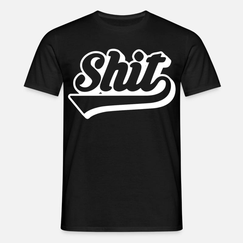 Shit Retro Script - Men's T-Shirt - black