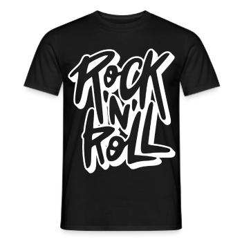 Rock 'n' Roll Graffiti-Text - Männer T-Shirt - Schwarz - Vorne - AI Model Male 178 light (178cm)