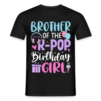 Brother Of The K Pop Birthday Girl - Men's T-Shirt - black - Front - AI Model Male 178 light (178cm)