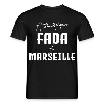 Fada de Marseille Humour Marseillais sud Provence - T-shirt homme - noir - Devant - AI Model Male 178 light (178cm)