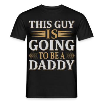 Future Daddy Announcement - Men's T-Shirt - black - Front - AI Model Male 178 light (178cm)