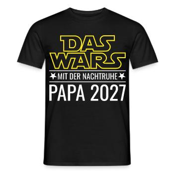 Papa 2027 - Das wars mit der Nachtruhe - Männer T-Shirt - Schwarz - Vorne - AI Model Male 178 light (178cm)