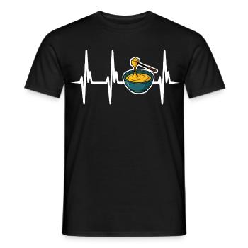 I love cheese fondue - Men's T-Shirt - black - Front - AI Model Male 178 light (178cm)