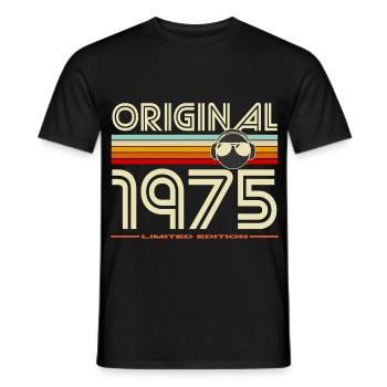 Originale limitierte Ausgabe von 1975 - Männer T-Shirt - Schwarz - Vorne - AI Model Male 178 light (178cm)