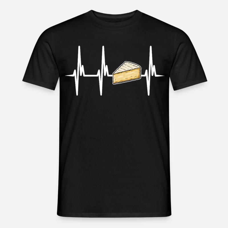 Ich liebe Brie Käse - Männer T-Shirt - Schwarz