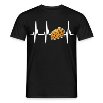 Adoro il formaggio - T-shirt uomo - nero - Fronte - AI Model Male 178 light (178cm)
