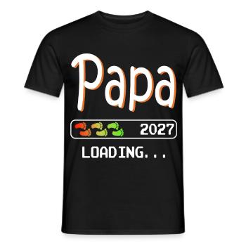 Dad 2027 loading Father-to-be Pregnancy - Men's T-Shirt - black - Front - AI Model Male 178 light (178cm)