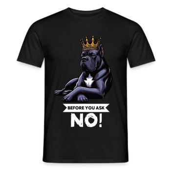 Before You Ask Cane Corso Cane Corsos Corso halter - Men's T-Shirt - black - Front - AI Model Male 178 light (178cm)