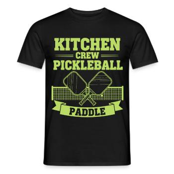 Pickleball Kitchen Crew Paddle lustige Spieler-Gurke - Männer T-Shirt - Schwarz - Vorne - AI Model Male 178 light (178cm)