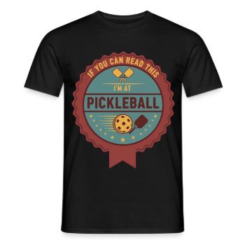 Joueur drôle de pickleball pickleball - T-shirt homme - noir - Devant - AI Model Male 178 light (178cm)