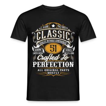 51. Geburtstag - Männer T-Shirt - Schwarz - Vorne - AI Model Male 178 light (178cm)