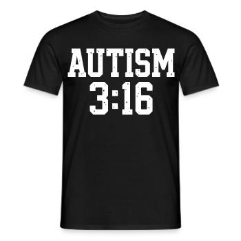 Autismus Akzeptanz Typografie - Männer T-Shirt - Schwarz - Vorne - AI Model Male 178 light (178cm)