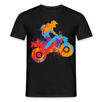 Quad 4 roues Kids Hommes ATV garçons - T-shirt homme - noir - Devant - AI Model Male 178 light (178cm)