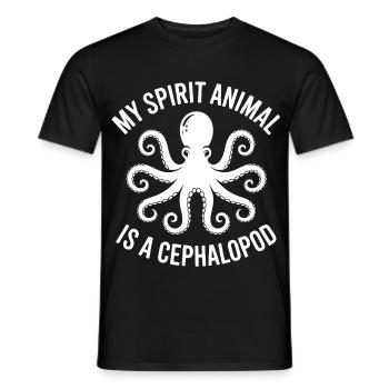 Idée de cadeau pour pieuvre - T-shirt homme - noir - Devant - AI Model Male 178 light (178cm)