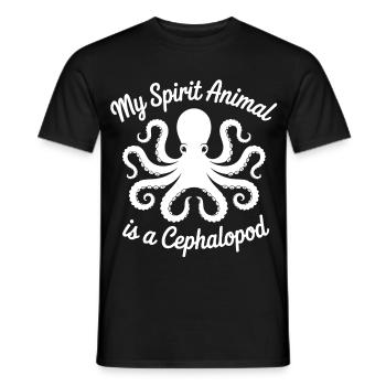 Mon âme : pieuvre - T-shirt homme - noir - Devant - AI Model Male 178 light (178cm)