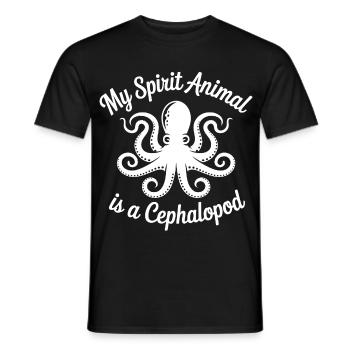 Spirit Tier Oktopus - T-shirt homme - noir - Devant - AI Model Male 178 light (178cm)