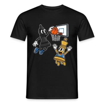 Checkmate Basketball - Men's T-Shirt - black - Front - AI Model Male 178 light (178cm)