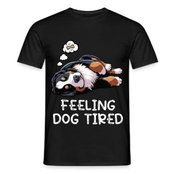 Feeling Dog Tired Bernese Mountain Dog Mountain Dogs - Men's T-Shirt - black - Front - AI Model Male 178 light (178cm)
