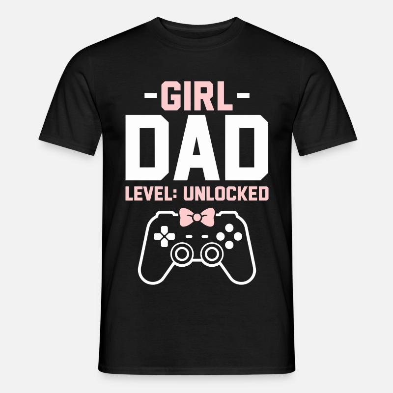 Werdender Papa & Vater, Geburt Tochter Mädchen - Männer T-Shirt - Schwarz