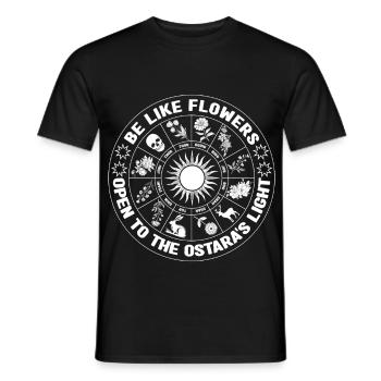 Be Like Flowers Pagan Easter Ostara Light - Men's T-Shirt - black - Front - AI Model Male 178 light (178cm)