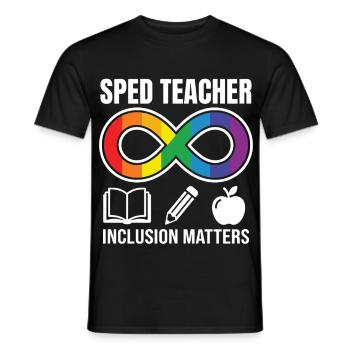 SPED Teacher Inclusion Matters - Männer T-Shirt - Schwarz - Vorne - AI Model Male 178 light (178cm)