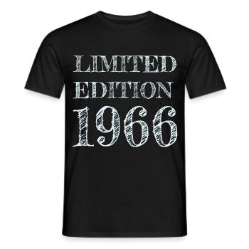 1966 60th year of birth - Men's T-Shirt - black - Front - AI Model Male 178 light (178cm)