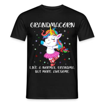 Chemise Grandmacorn Grandmacorn Grand-mère Licorne - T-shirt homme - noir - Devant - AI Model Male 178 light (178cm)