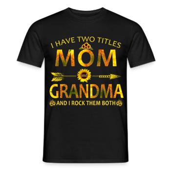 Mom & Grandma Sunflower Floral Shirt - Men's T-Shirt - black - Front - AI Model Male 178 light (178cm)