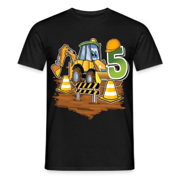5 Bagger 5. Geburtstag - Männer T-Shirt - Schwarz - Vorne - AI Model Male 178 light (178cm)