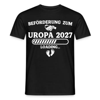 Beförderung zum Uropa 2027 – Schwangerschaft - Männer T-Shirt - Schwarz - Vorne - AI Model Male 178 light (178cm)