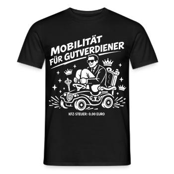Mobilität für Gutverdiener - Männer T-Shirt - Schwarz - Vorne - AI Model Male 178 light (178cm)